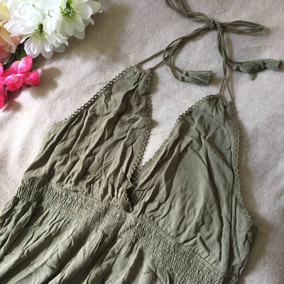 Maxi Halter Dress With Tassels - Picture 2 of 9